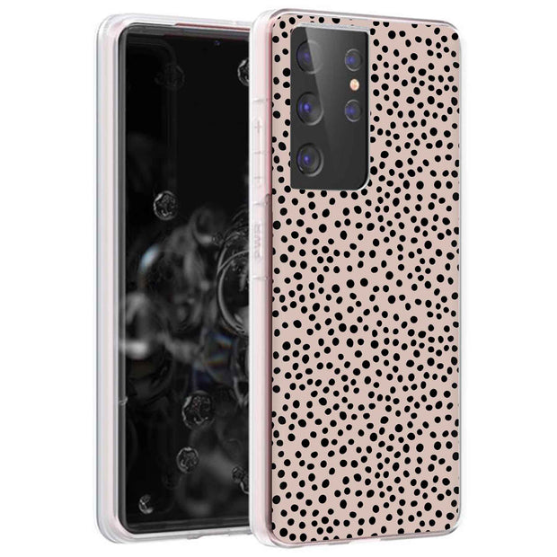 Polka Dots Brn Print Slim Cover For Samsung Galaxy S (S24, S23, S22, S21 / Plus, FE, Ultra), Print in USA