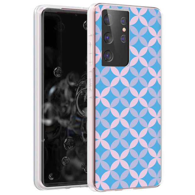 Petals Blue Print Slim Cover For Samsung Galaxy S (S24, S23, S22, S21 / Plus, FE, Ultra), Print in USA