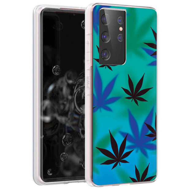 Marijuana Blue Print Slim Cover For Samsung Galaxy S (S24, S23, S22, S21 / Plus, FE, Ultra), Print in USA