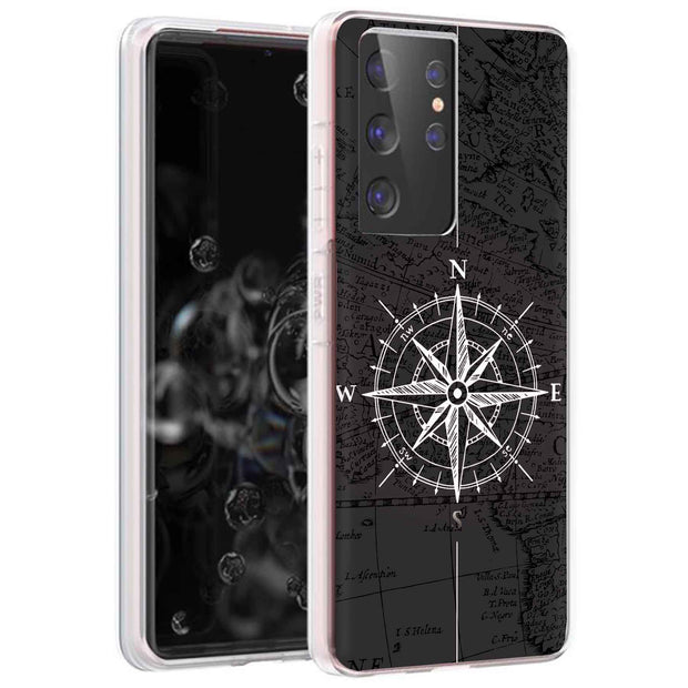 Map Compass Print Slim Cover For Samsung Galaxy S (S24, S23, S22, S21 / Plus, FE, Ultra), Print in USA