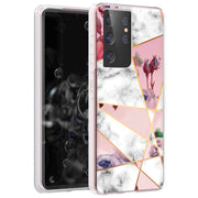 Marble Flower Print Slim Cover For Samsung Galaxy S (S24, S23, S22, S21 / Plus, FE, Ultra), Print in USA