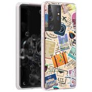 Travel Sticker Print Slim Cover For Samsung Galaxy S (S24, S23, S22, S21 / Plus, FE, Ultra), Print in USA