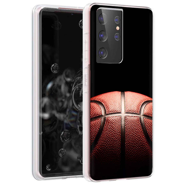 Basketball Fade Print Slim Cover For Samsung Galaxy S (S24, S23, S22, S21 / Plus, FE, Ultra), Print in USA