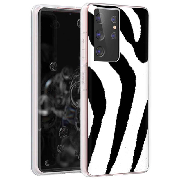 Zebra Stripe Print Slim Cover For Samsung Galaxy S (S24, S23, S22, S21 / Plus, FE, Ultra), Print in USA