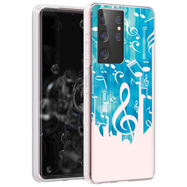 Music Note Print Slim Cover For Samsung Galaxy S (S24, S23, S22, S21 / Plus, FE, Ultra), Print in USA