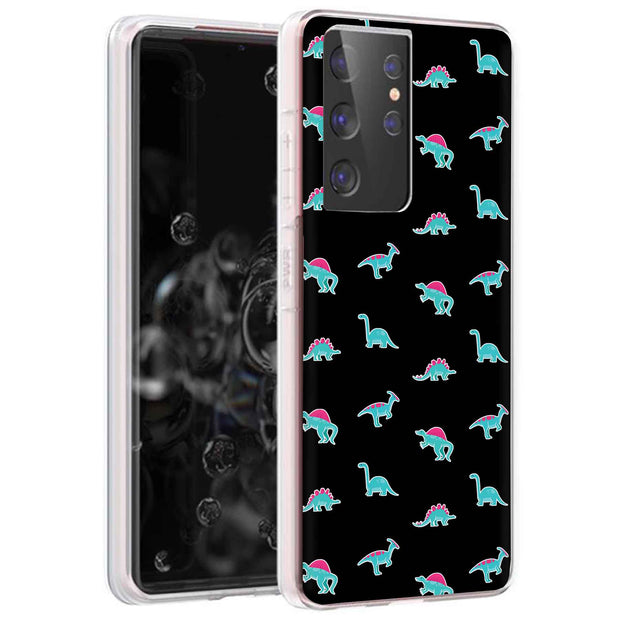 Dinosaurs Shape Print Slim Cover For Samsung Galaxy S (S24, S23, S22, S21 / Plus, FE, Ultra), Print in USA