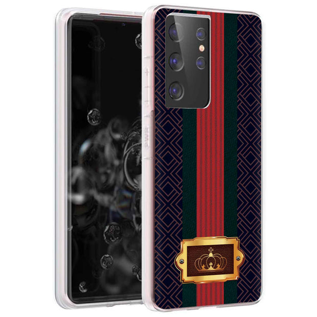 Royal Ribbon Print Slim Cover For Samsung Galaxy S (S24, S23, S22, S21 / Plus, FE, Ultra), Print in USA