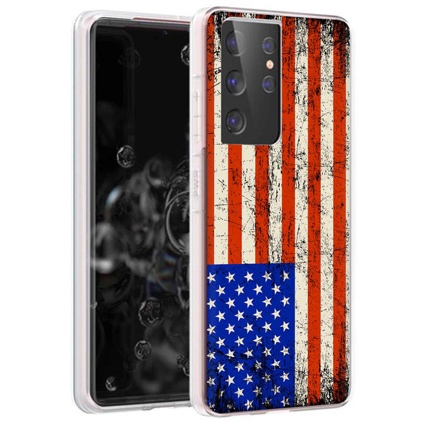America Flag  Print Slim Cover For Samsung Galaxy S (S24, S23, S22, S21 / Plus, FE, Ultra), Print in USA