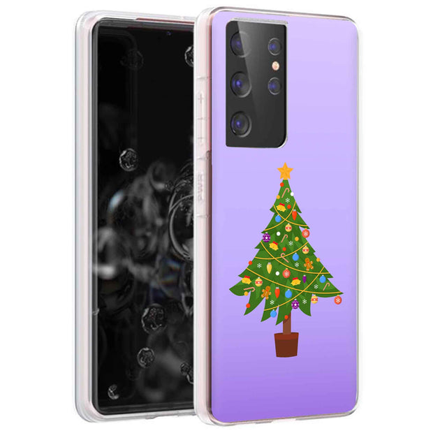 Xmas Tree Print Slim Cover For Samsung Galaxy S (S24, S23, S22, S21 / Plus, FE, Ultra), Print in USA