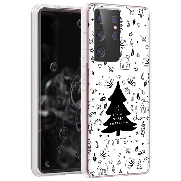 Wish You A Xmas Print Slim Cover For Samsung Galaxy S (S24, S23, S22, S21 / Plus, FE, Ultra), Print in USA