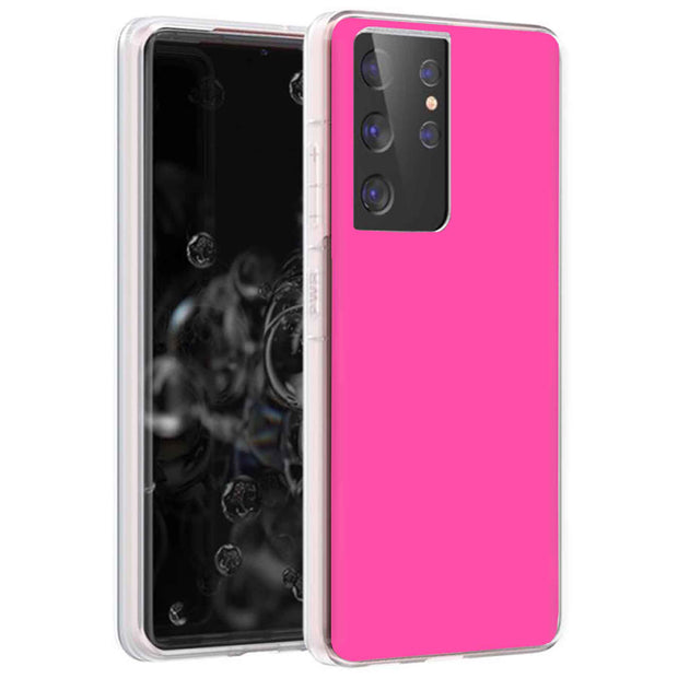 Hot Pink Print Slim Cover For Samsung Galaxy S (S24, S23, S22, S21 / Plus, FE, Ultra), Print in USA