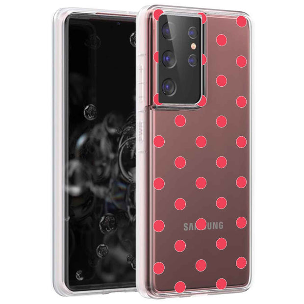 Dots Clear Print Slim Cover For Samsung Galaxy S (S24, S23, S22, S21 / Plus, FE, Ultra), Print in USA