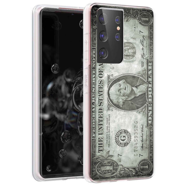 Grunge Bill Print Slim Cover For Samsung Galaxy S (S24, S23, S22, S21 / Plus, FE, Ultra), Print in USA