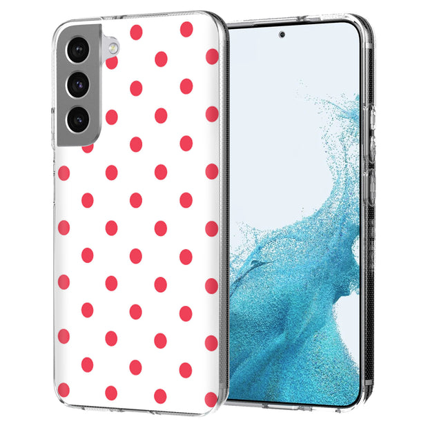 Dots White Print Slim Cover For Samsung Galaxy S (S24, S23, S22, S21 / Plus, FE, Ultra), Print in USA