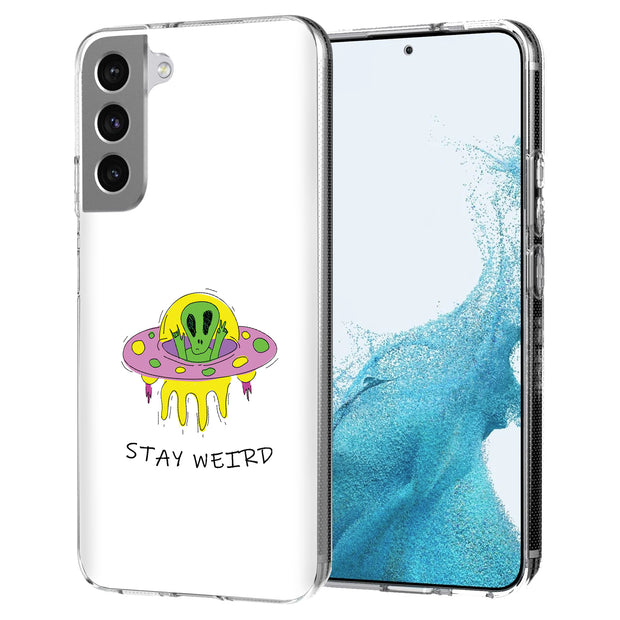 Alien Weird Print Slim Cover For Samsung Galaxy S (S24, S23, S22, S21 / Plus, FE, Ultra), Print in USA