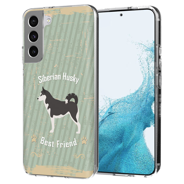 Husky Dog Print Slim Cover For Samsung Galaxy S (S24, S23, S22, S21 / Plus, FE, Ultra), Print in USA