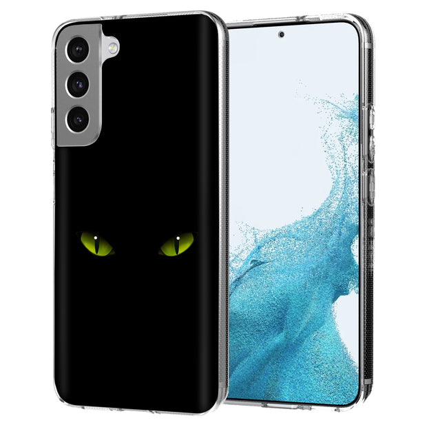 Cat Eyes Print Slim Cover For Samsung Galaxy S (S24, S23, S22, S21 / Plus, FE, Ultra), Print in USA