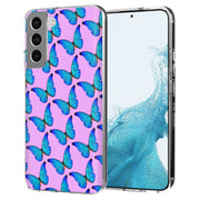 Blue Butterfly Print Slim Cover For Samsung Galaxy S (S24, S23, S22, S21 / Plus, FE, Ultra), Print in USA