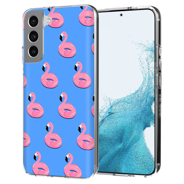 Cute Flamingo Print Slim Cover For Samsung Galaxy S (S24, S23, S22, S21 / Plus, FE, Ultra), Print in USA