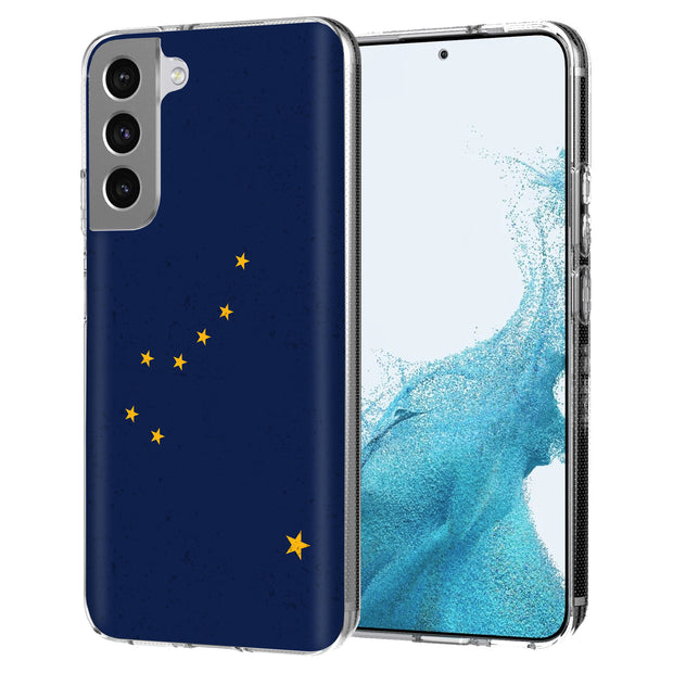 Alaska Flag Print Slim Cover For Samsung Galaxy S (S24, S23, S22, S21 / Plus, FE, Ultra), Print in USA
