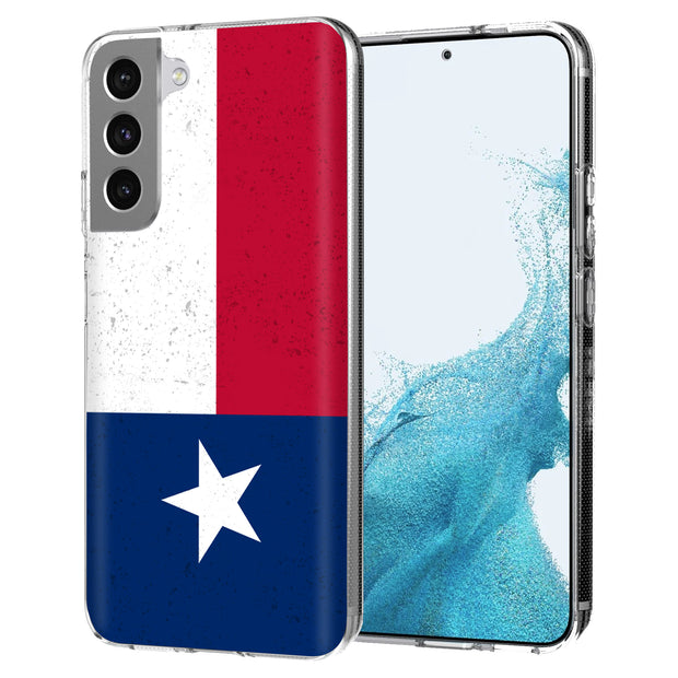 Texas Flag Print Slim Cover For Samsung Galaxy S (S24, S23, S22, S21 / Plus, FE, Ultra), Print in USA