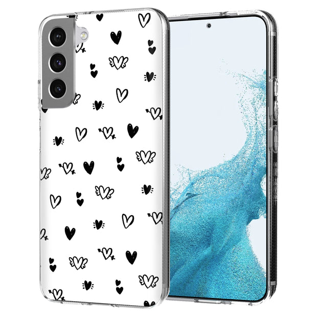 Flying Hearts Print Slim Cover For Samsung Galaxy S (S24, S23, S22, S21 / Plus, FE, Ultra), Print in USA