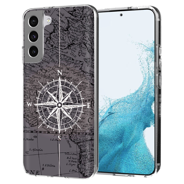 Map Compass Print Slim Cover For Samsung Galaxy S (S24, S23, S22, S21 / Plus, FE, Ultra), Print in USA