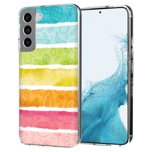 Color Fruit Print Slim Cover For Samsung Galaxy S (S24, S23, S22, S21 / Plus, FE, Ultra), Print in USA