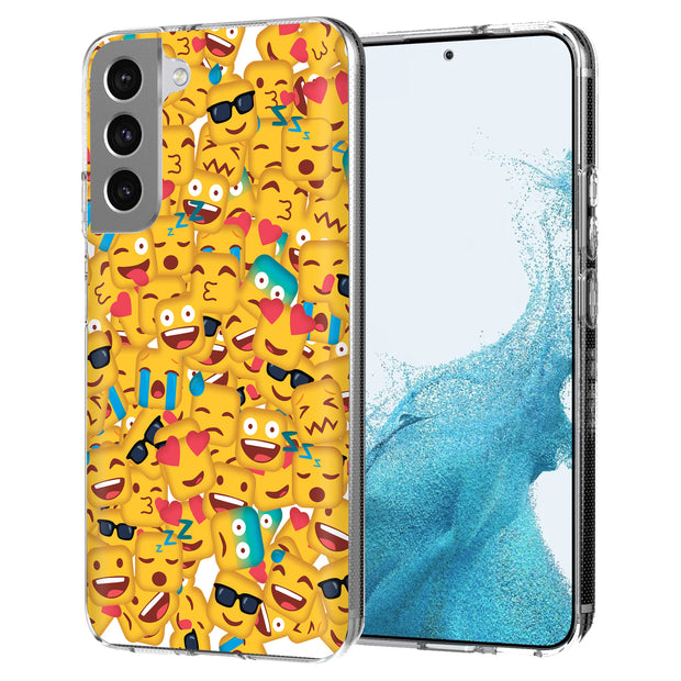 Square Emojis Print Slim Cover For Samsung Galaxy S (S24, S23, S22, S21 / Plus, FE, Ultra), Print in USA