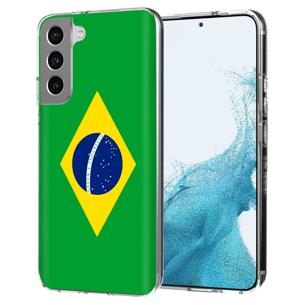 Flag Brazil Print Slim Cover For Samsung Galaxy S (S24, S23, S22, S21 / Plus, FE, Ultra), Print in USA