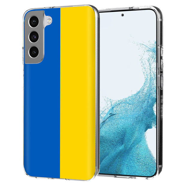 Flag Ukraine Print Slim Cover For Samsung Galaxy S (S24, S23, S22, S21 / Plus, FE, Ultra), Print in USA