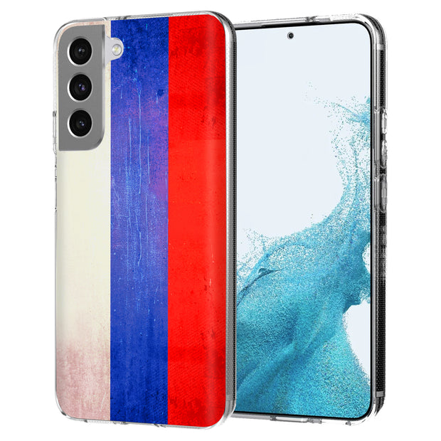 Old Flag Russia Print Slim Cover For Samsung Galaxy S (S24, S23, S22, S21 / Plus, FE, Ultra), Print in USA