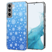 Blue Snowflakes Print Slim Cover For Samsung Galaxy S (S24, S23, S22, S21 / Plus, FE, Ultra), Print in USA