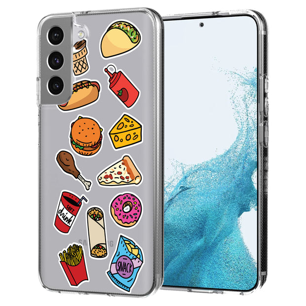 Food Collage Print Slim Cover For Samsung Galaxy S (S24, S23, S22, S21 / Plus, FE, Ultra), Print in USA