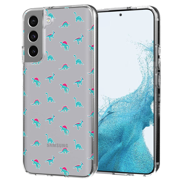 Cute Dinosaur Print Slim Cover For Samsung Galaxy S (S24, S23, S22, S21 / Plus, FE, Ultra), Print in USA