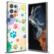 Paw Color  Print Slim Cover For Samsung Galaxy S (S24, S23, S22, S21 / Plus, FE, Ultra), Print in USA