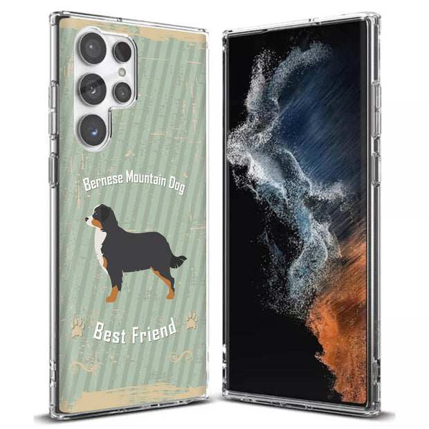 Bernese Dog Print Slim Cover For Samsung Galaxy S (S24, S23, S22, S21 / Plus, FE, Ultra), Print in USA