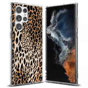 Leopard Pattern Print Slim Cover For Samsung Galaxy S (S24, S23, S22, S21 / Plus, FE, Ultra), Print in USA