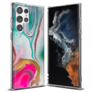 Colorful Marble Print Slim Cover For Samsung Galaxy S (S24, S23, S22, S21 / Plus, FE, Ultra), Print in USA