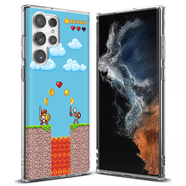 Retro Games 3 Print Slim Cover For Samsung Galaxy S (S24, S23, S22, S21 / Plus, FE, Ultra), Print in USA