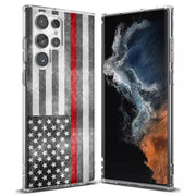 Thin Red Line Print Slim Cover For Samsung Galaxy S (S24, S23, S22, S21 / Plus, FE, Ultra), Print in USA