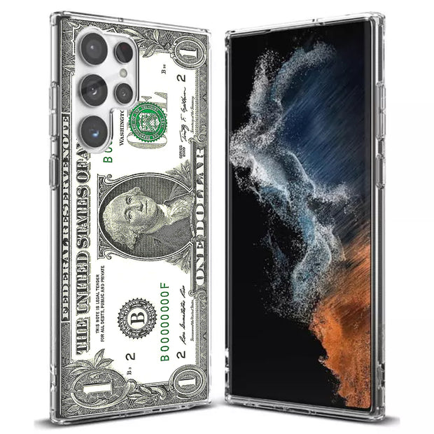 One Dollar Bill Print Slim Cover For Samsung Galaxy S (S24, S23, S22, S21 / Plus, FE, Ultra), Print in USA