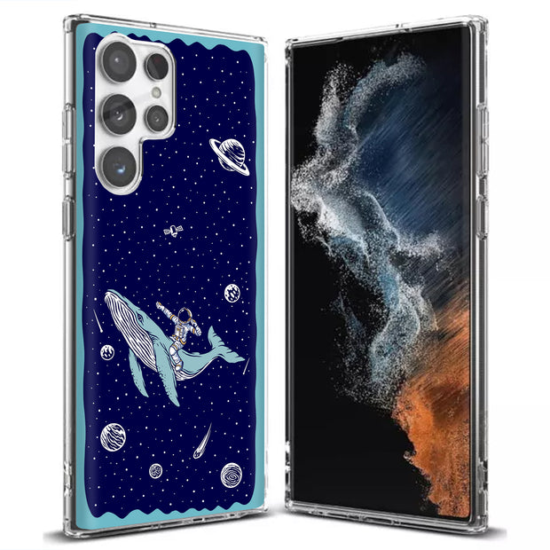 Space Whale 5 Print Slim Cover For Samsung Galaxy S (S24, S23, S22, S21 / Plus, FE, Ultra), Print in USA