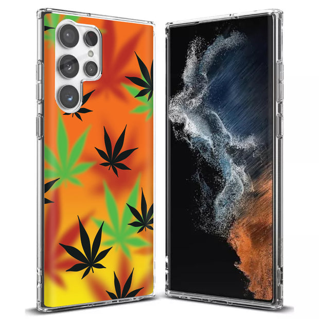 Color Marijuana Print Slim Cover For Samsung Galaxy S (S24, S23, S22, S21 / Plus, FE, Ultra), Print in USA