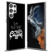 First Coffee Print Slim Cover For Samsung Galaxy S (S24, S23, S22, S21 / Plus, FE, Ultra), Print in USA