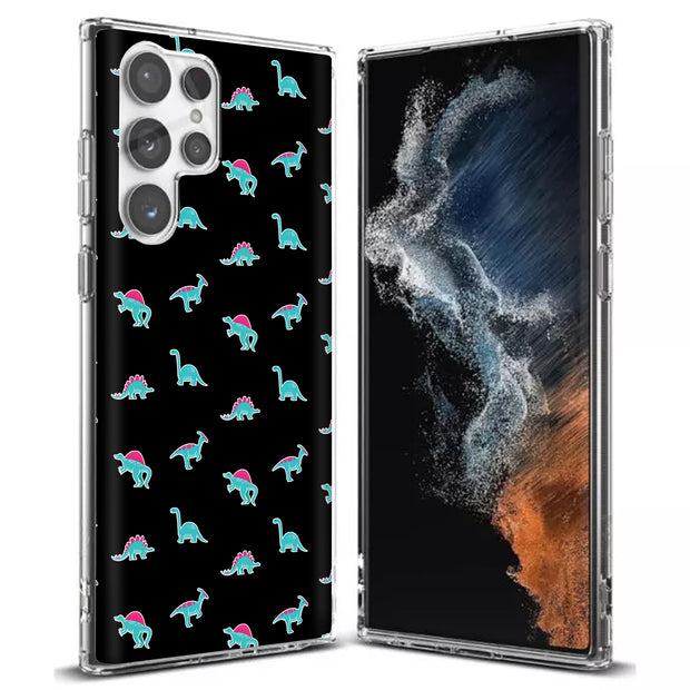 Dinosaurs Shape Print Slim Cover For Samsung Galaxy S (S24, S23, S22, S21 / Plus, FE, Ultra), Print in USA