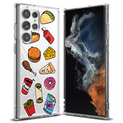 Food Collage Print Slim Cover For Samsung Galaxy S (S24, S23, S22, S21 / Plus, FE, Ultra), Print in USA