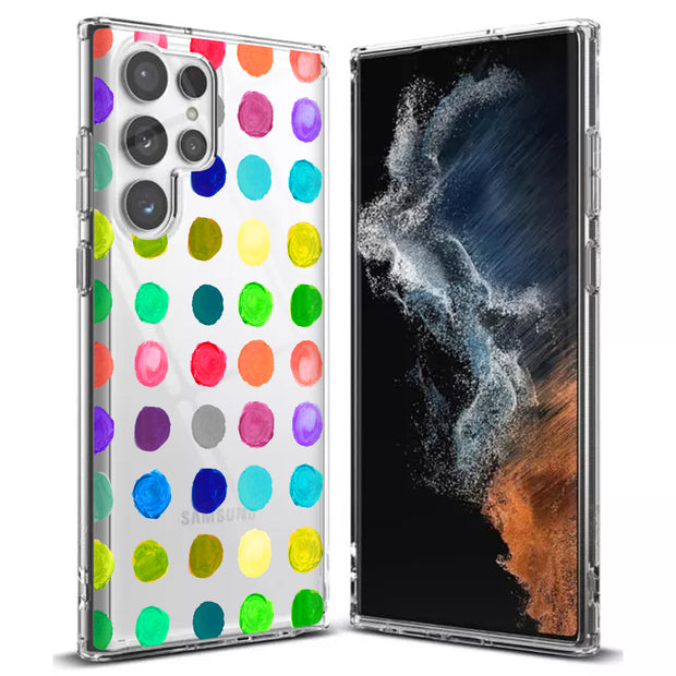 Polka Dot 15 Print Slim Cover For Samsung Galaxy S (S24, S23, S22, S21 / Plus, FE, Ultra), Print in USA