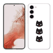 Black Cat Print Slim Cover For Samsung Galaxy S (S24, S23, S22, S21 / Plus, FE, Ultra), Print in USA