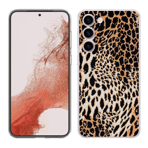 Leopard Pattern Print Slim Cover For Samsung Galaxy S (S24, S23, S22, S21 / Plus, FE, Ultra), Print in USA